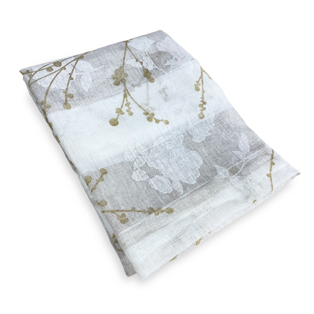 PAIR OF BOUCLÉ CURTAIN OLINKA ECRU' GLASS with LUREX