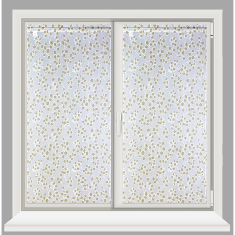 Modern curtain, colored yellow and ochre