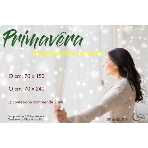 par de cortinas de cristal PRIMAVERA ROSA