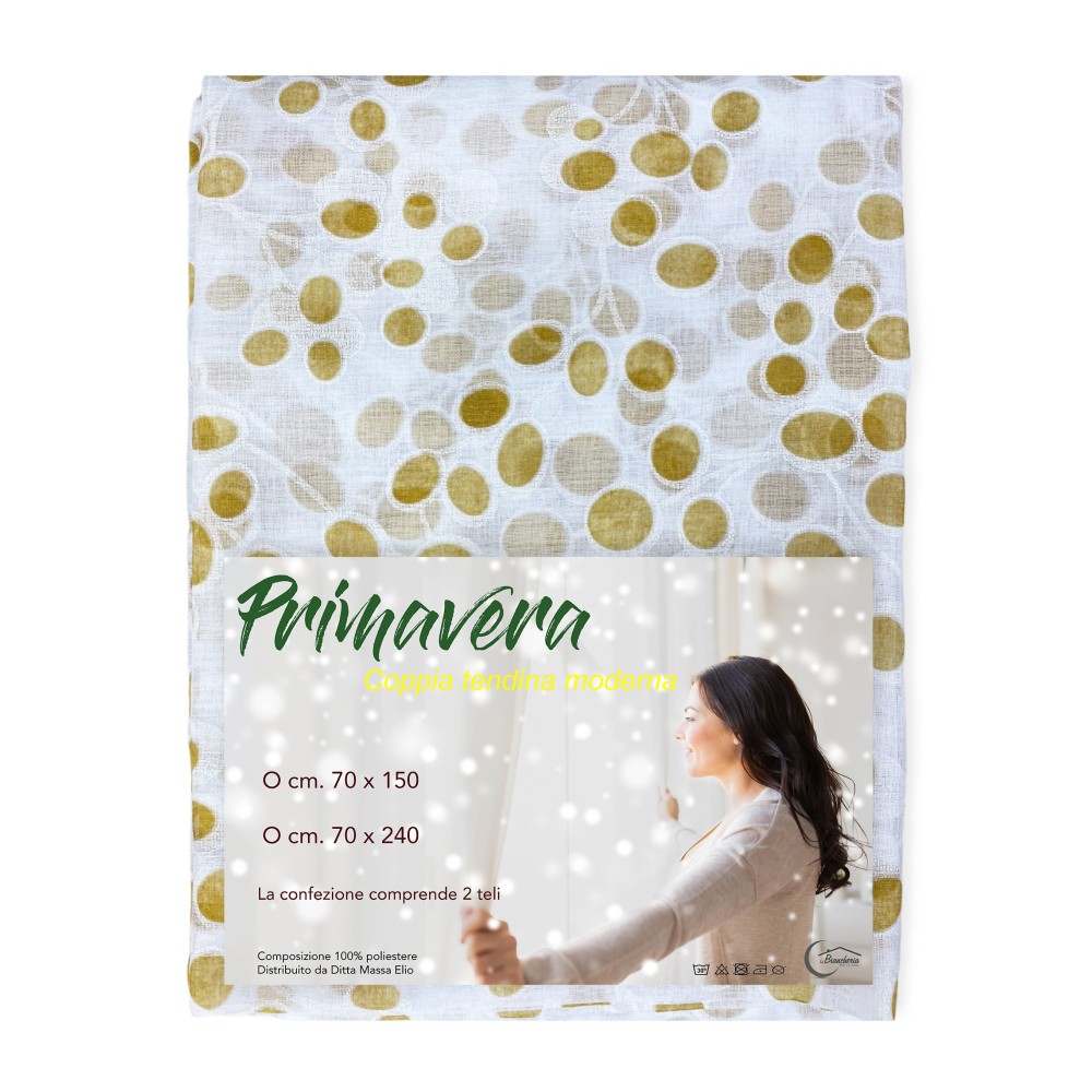 Tendina moderna, colorata gialla e ocra Tendina moderna, colorata gialla e ocra