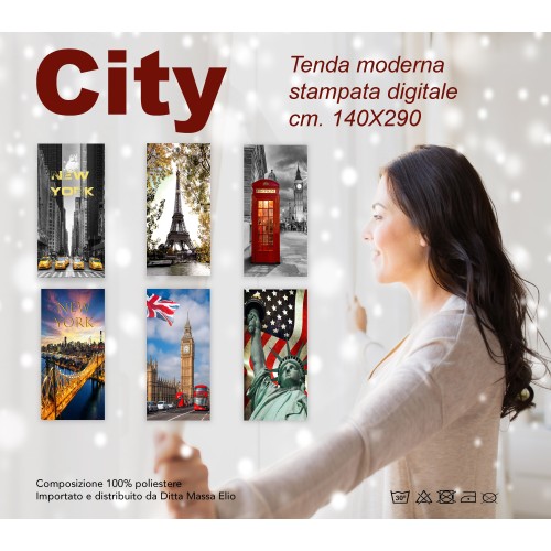 CARPA PARA CORTINAS CORTINA CITY fabricada cm. 140x290 LONDRA Teléfono Noche