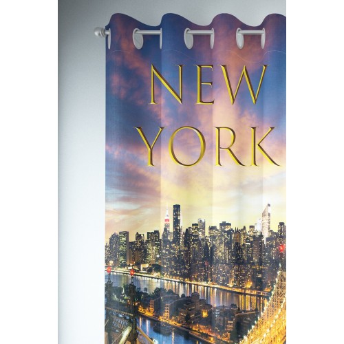 CURTAIN MARQUEE CURTAIN CITY made cm. 140x290 NEW YORK Brooklyn Bridge