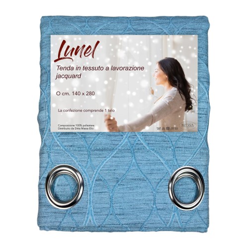 LUNEL CURTAIN in solid color BRASS cm. 140X280 OPAQUE PACKAGED