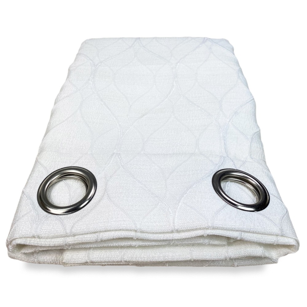 LUNEL CURTAIN in solid color WHITE cm. 140X280 OPAQUE PACKAGED