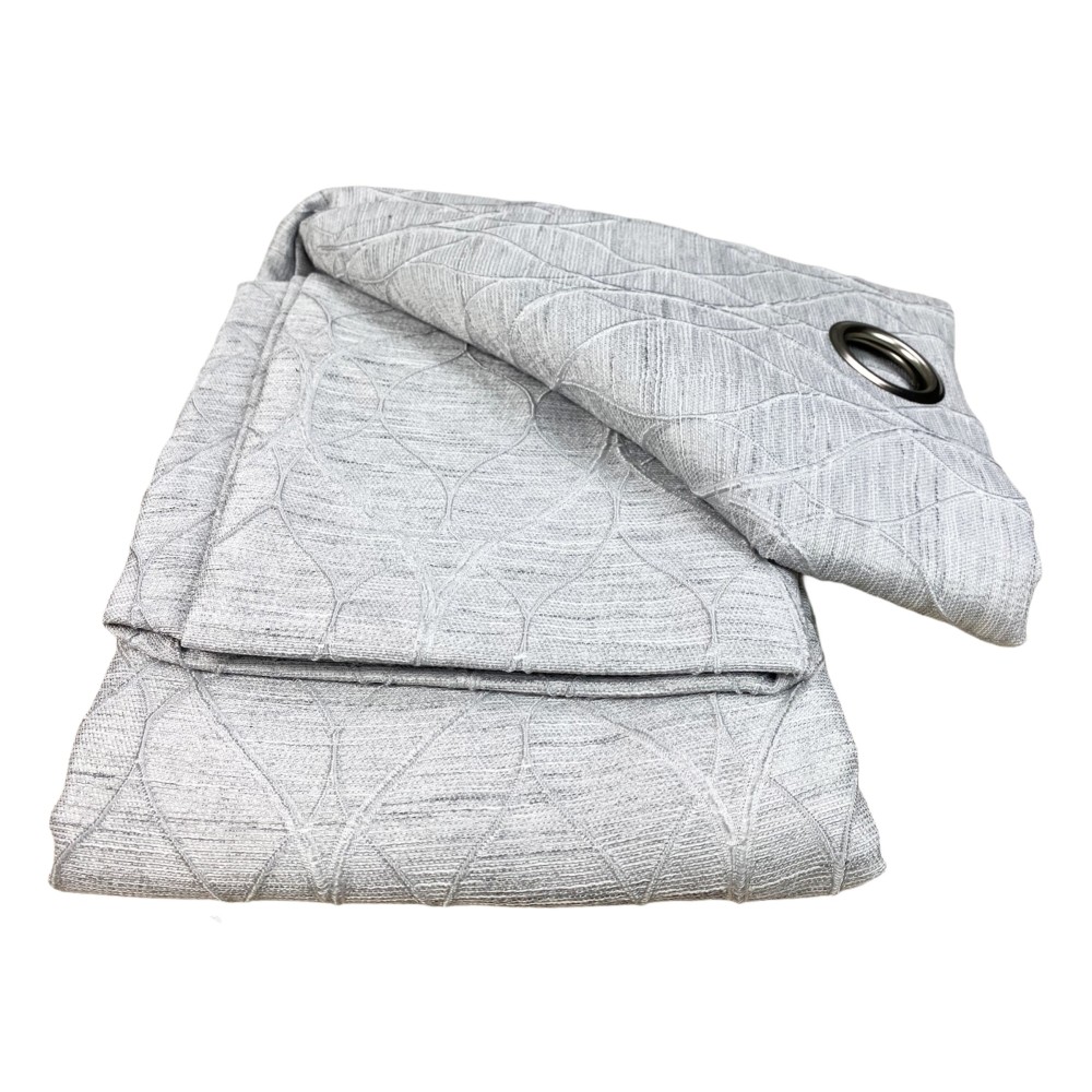 RIDEAU LUNEL en couleur solide GRIS cm. 140X280 COUVERT emballé