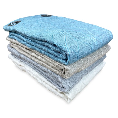 Cortina LUNEL en color liso GRIS cm. 140X280 OPACO EMPAQUETADO