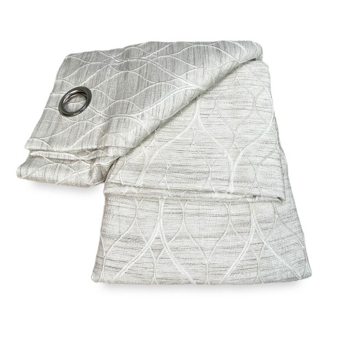 CURTAIN LUNEL in Unifarbe DOVE GREY cm. 140X280 UNDURCHSICHTIG VERPACKT