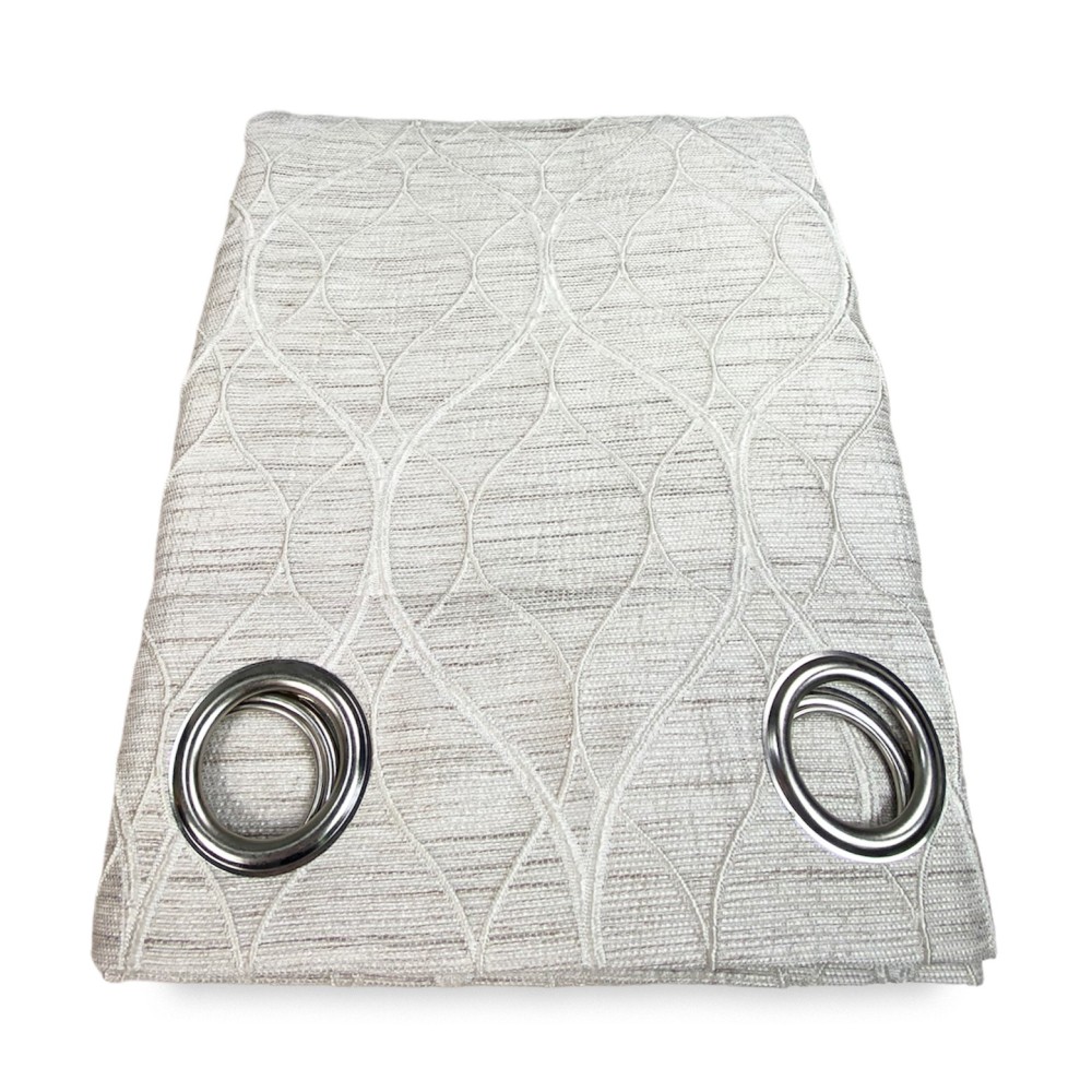 CURTAIN LUNEL in Unifarbe DOVE GREY cm. 140X280 UNDURCHSICHTIG VERPACKT