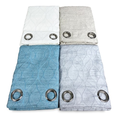 LUNEL CURTAIN in solid color WHITE cm. 140X280 OPAQUE PACKAGED