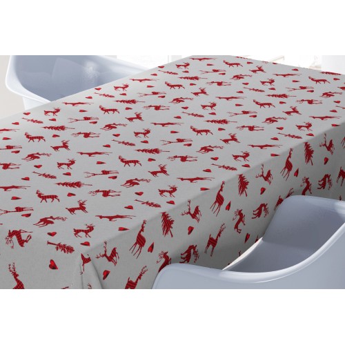 TABLECLOTH in dark grey CERVI cotton