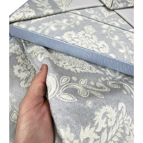 ROSY SATIN TRUNK DOUBLE GREY sheet and BRIDAL idea BEDSPREAD