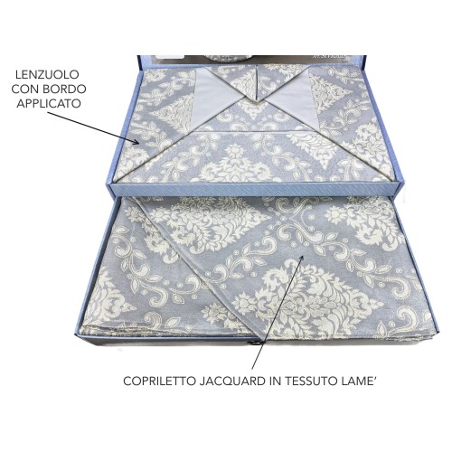 ROSY SATIN SATIN GREY DOPPELBETTLAKEN und TAGESDECKE Brautidee