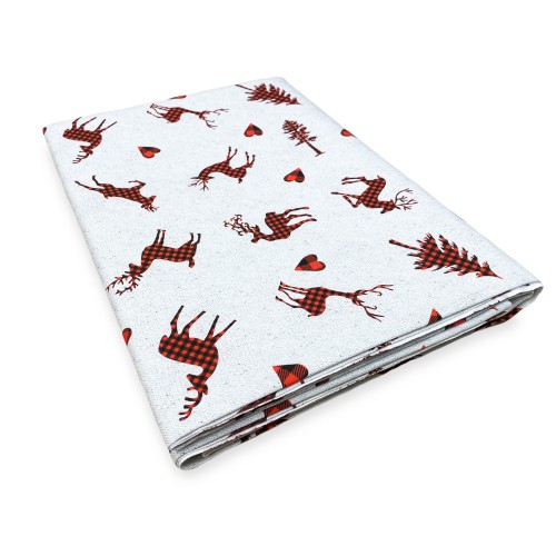 COUVERTURE DE SERVIETTE DE MEUBLES tous LES LITS DE GRAND FOULARDPREAD coverdivano tissu DIGITY CERVI gris clair en coton pur