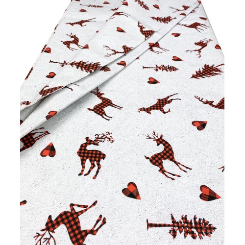 COUVERTURE DE SERVIETTE DE MEUBLES tous LES LITS DE GRAND FOULARDPREAD coverdivano tissu DIGITY CERVI gris clair en coton pur