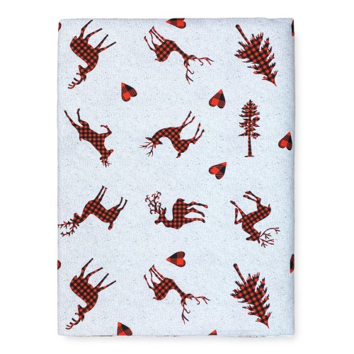 FUNDA DE DECORACIÓN FUNDA GRAN SCARF COLCHA funda de sofá DIGITY CERVI tejido gris claro de puro algodón