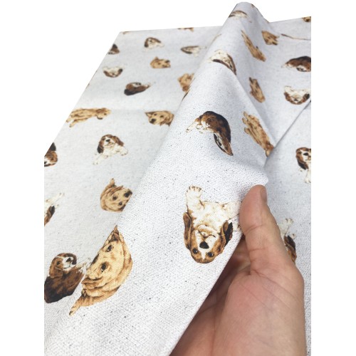 COUVERTURE DE SERVIETTE DE MEUBLES tous LES BEDSPREAD GRAND FOULARD coverdivano tissu DIGITY DOGS gris clair en coton pur