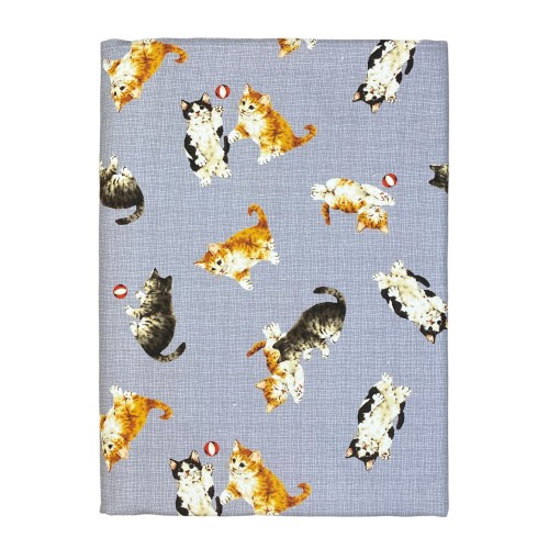 FUNDA DE TOALLA PARA MUEBLE GRAN SCARF COLCHA funda de sofá tela DIGITY GATTINI gris en puro algodón