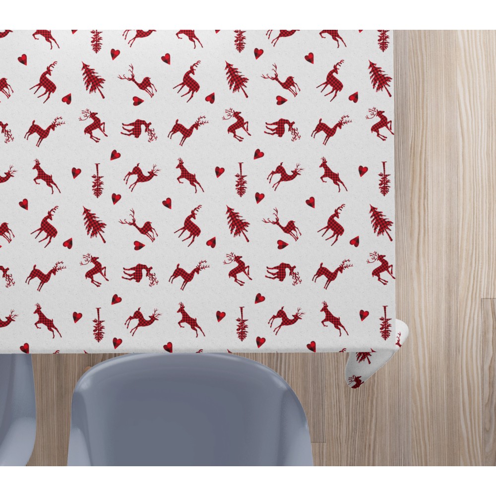 TABLEcloth EN COTON CERF GRIS CLAIR