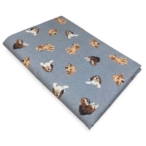 NAPPE DE COTON DE CHIEN GRIS FONCÉ