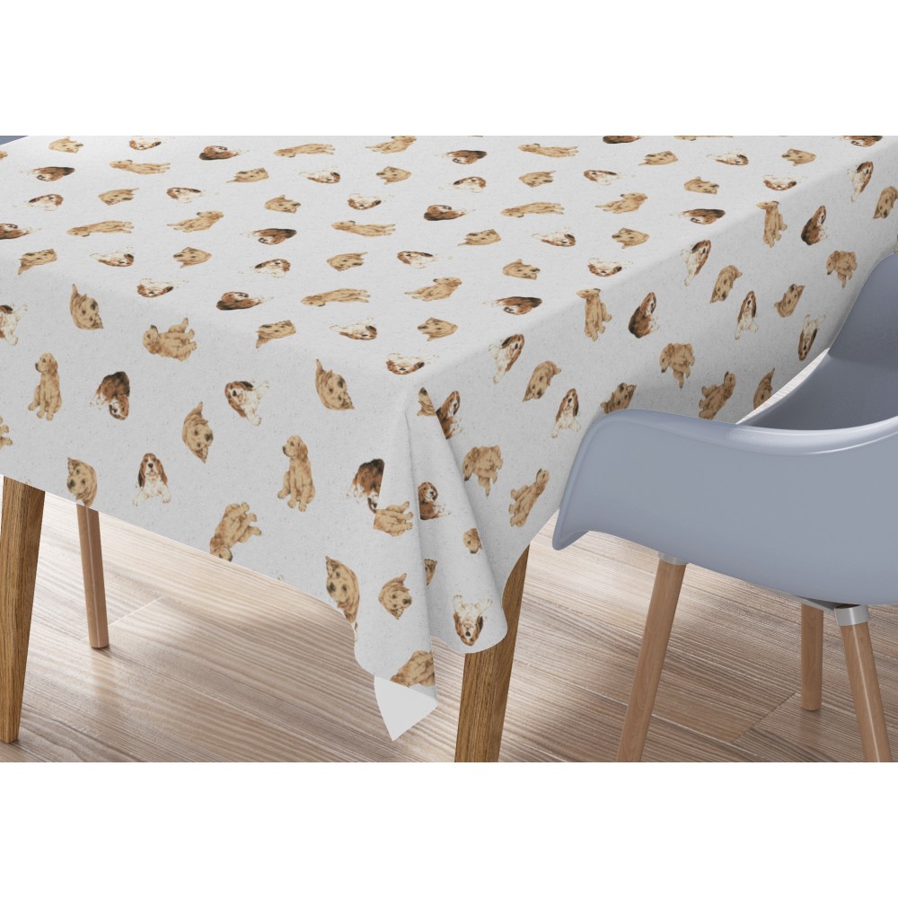 TOVAGLIA in cotone CANI grigio chiaro