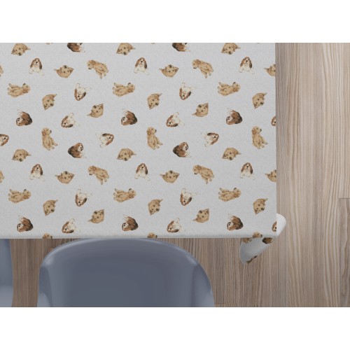 TOVAGLIA in cotone CANI grigio chiaro