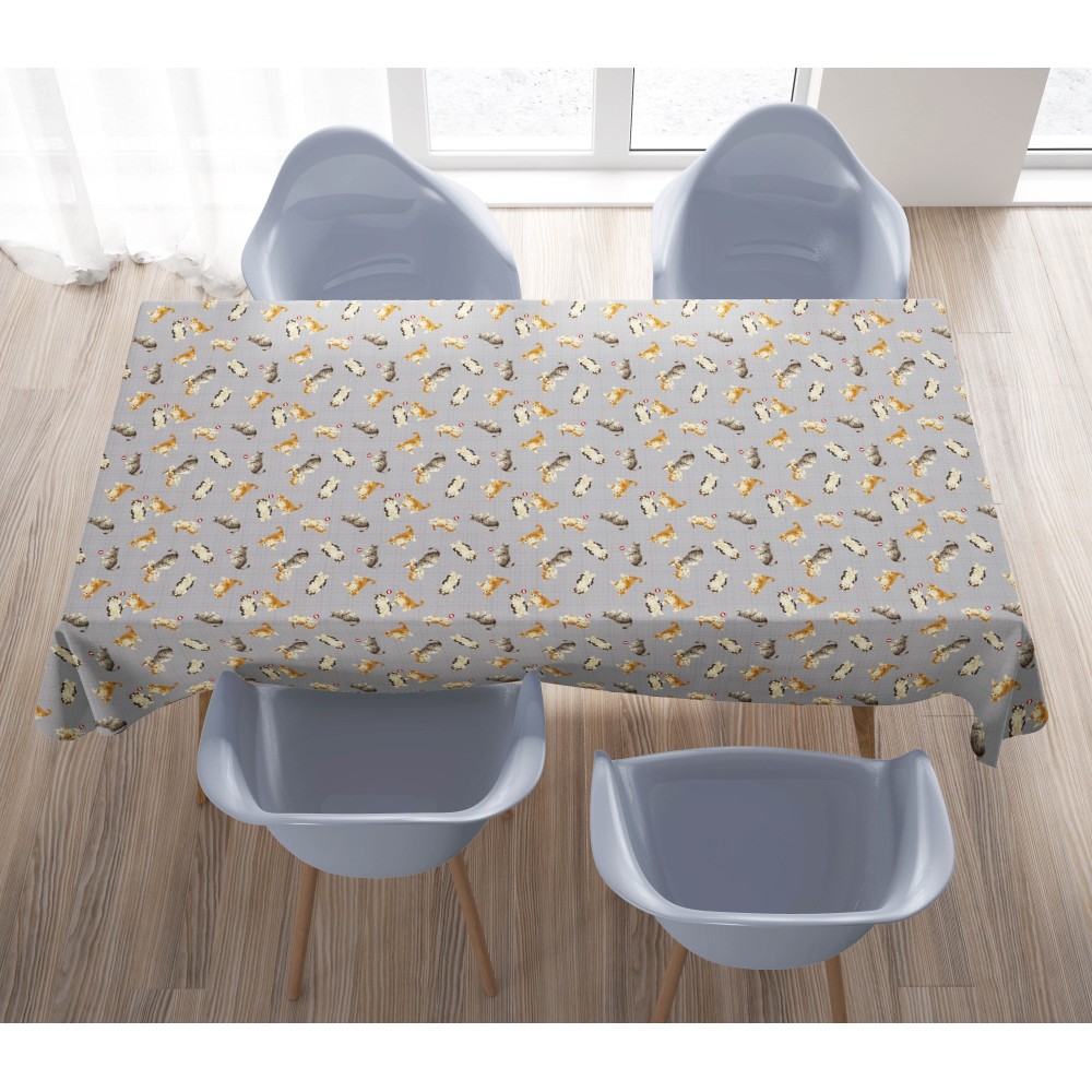 Cotton TABLECLOTH GATTINI grey