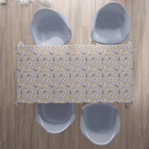 Baumwolle TISCHDECKE GATTINI grau