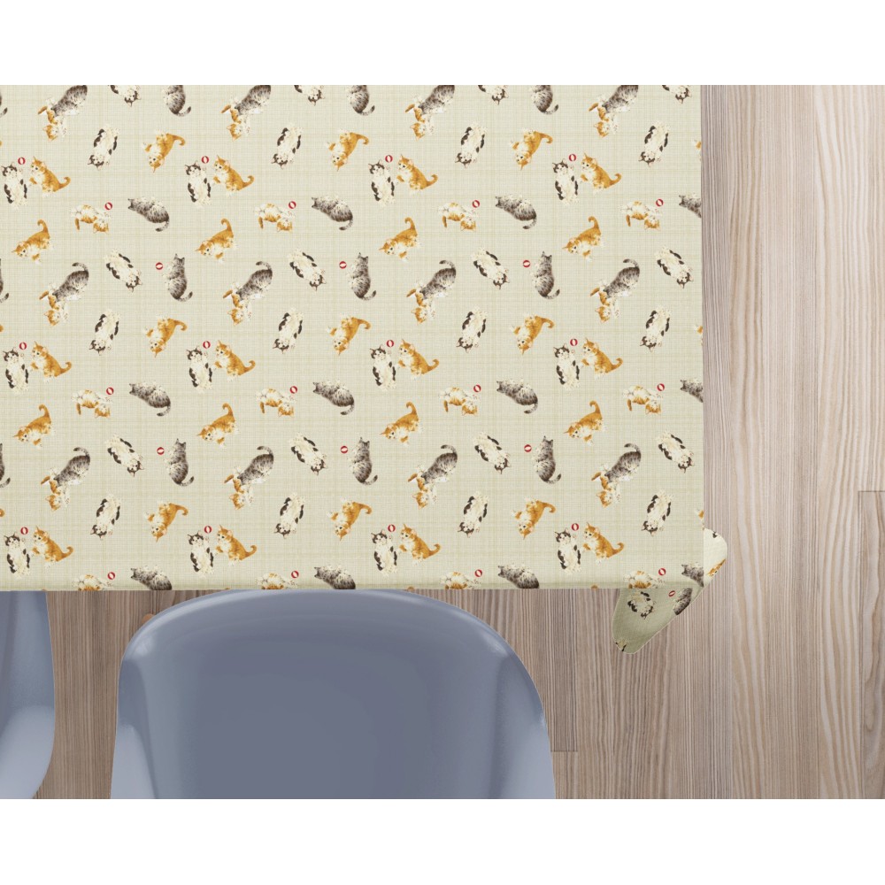 Beige cotton TAVOLINI TABLECLOTH