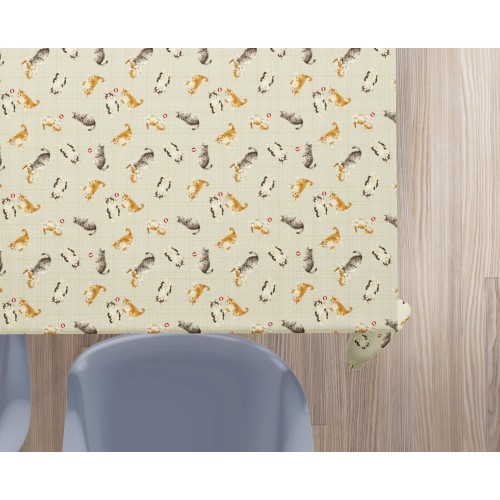 Beige cotton TAVOLINI TABLECLOTH