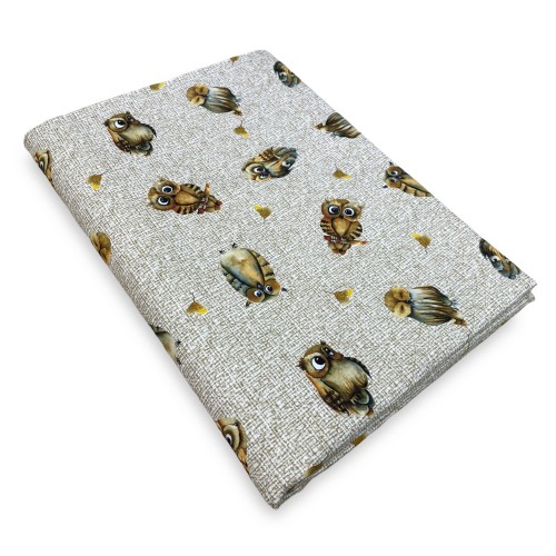 Mantel de algodón GUFI búhos beige