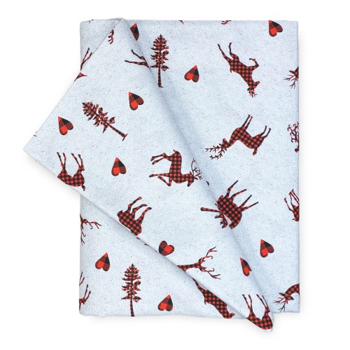 TABLEcloth EN COTON CERF GRIS CLAIR