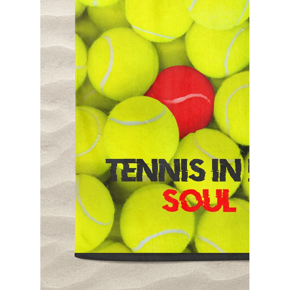 SERVIETTE DE PLAGE dans l’éponge de balle de tennis mesure grand cm. 90 X 170