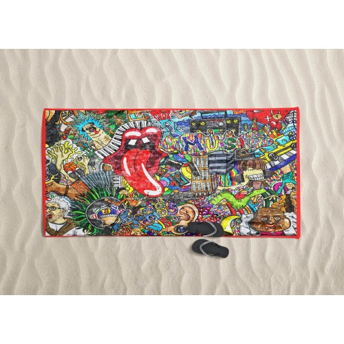 SERVIETTE DE PLAGE dans les murs éponge mesure grand cm. 90 X 170