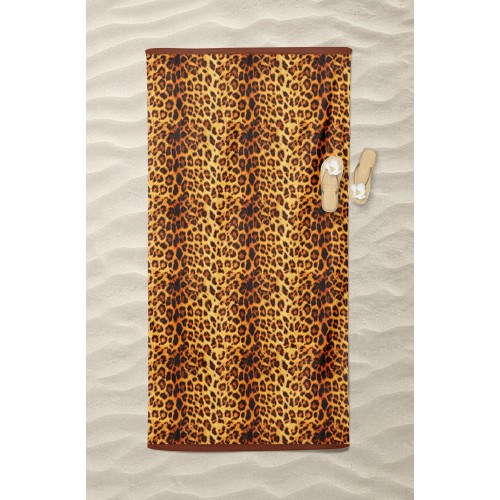 SERVIETTE DE PLAGE dans l’éponge LEOPARDAD mesure grand cm. 90 X 170