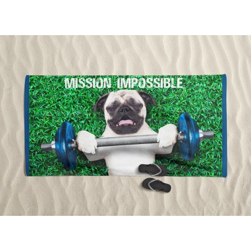 SERVIETTE DE PLAGE dans MISSION IMPOSSIBLE éponge mesure grand cm. 90 X 170