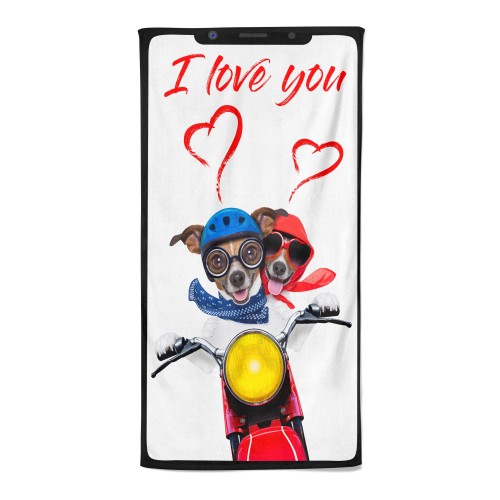I LOVE YOU TERRY BEACH TOWEL large size cm. 90 X 170