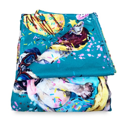 DONUTS DOG toalla de playa rizo grande cm. 90 x 170