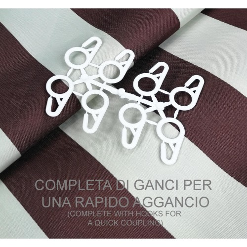TENDA SOLE VERTIGO da esterno GIARDINO balcone RIGONE MARRONE impermeabile e idrorepellente