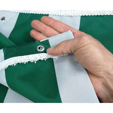 toldo de rayas verdes