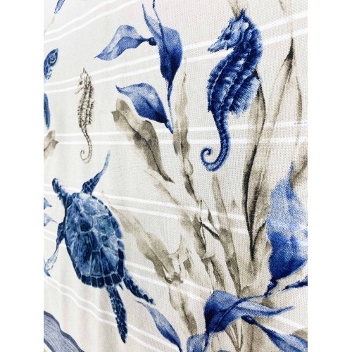 TURTLE FOUTA BEACH TOWEL size LARGE with Beach backpack KEEP CALM CM.100X200