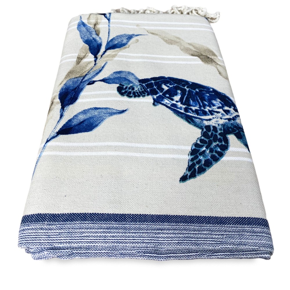 TURTLE FOUTA BEACH TOWEL size LARGE with Beach backpack KEEP CALM CM.100X200