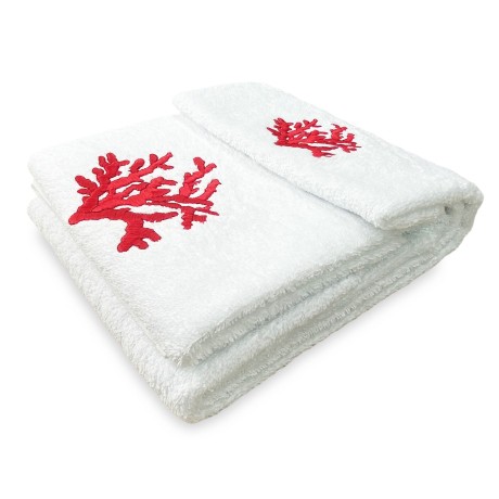 RED CORAL towel set pure...