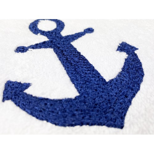 ANCHOR BLUE Handtuchset aus reiner Baumwolle Made in Italy