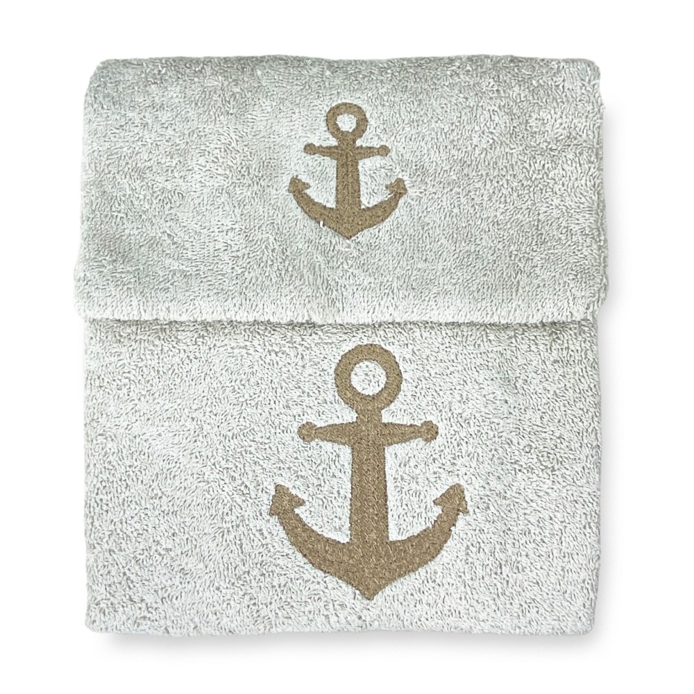 SET de serviettes ANCORA NOCCIOLA coton pur Made in Italy