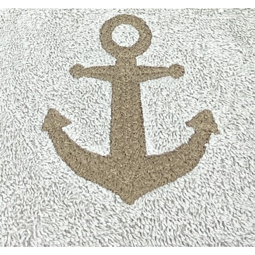 ANCHOR HANDTUCH SET HASELNUSS Reine Baumwolle Made in Italy