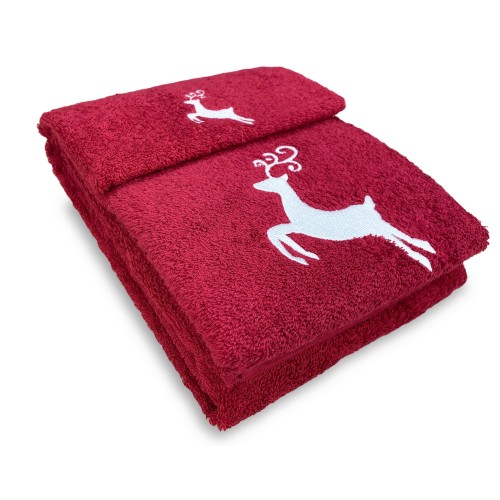CERVO BORDÒ pure cotton towel set Made in Italy