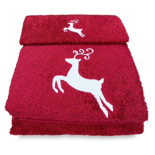CERVO BORDÒ pure cotton towel set Made in Italy