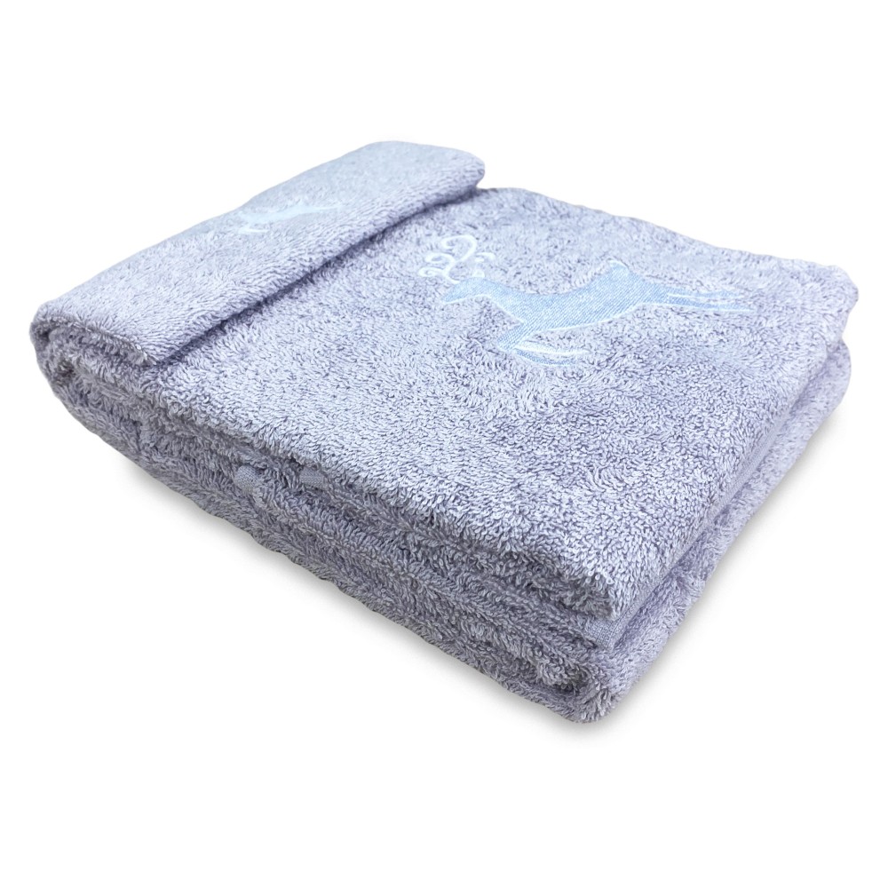 GREY DEER TOWEL SET pure cotton Made in Italy