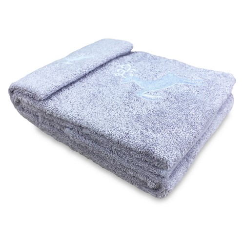 GREY DEER TOWEL SET pure cotton Made in Italy