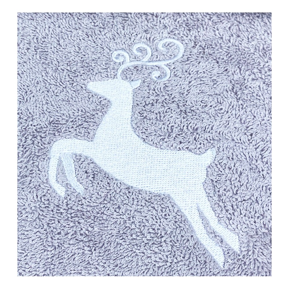 GREY DEER TOWEL SET pure cotton Made in Italy